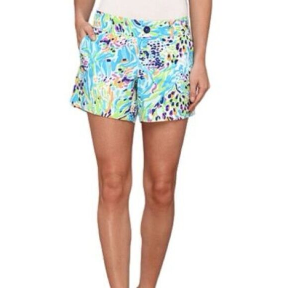Lilly Pulitzer Callahan, blue and green shorts. - Picture 1 of 7